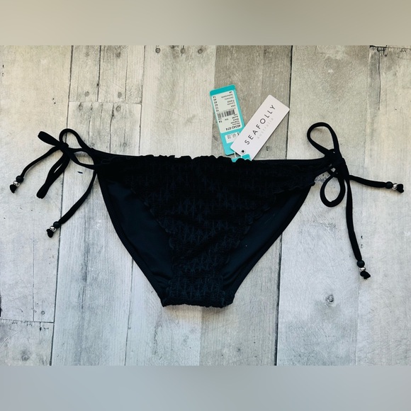 NWT Seafolly Havana Tie Side Hipster Bikini Bottoms 14 - Picture 2 of 7